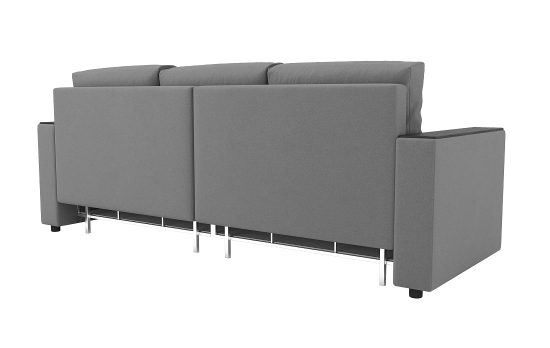 Гермес / Диван - кровать 3-х мест велюр parma 25 серый